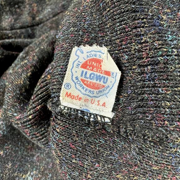 Vintage William John Sweater Size Large Grey V Neck Pullover Union Made USA 80s - Picture 4 of 5